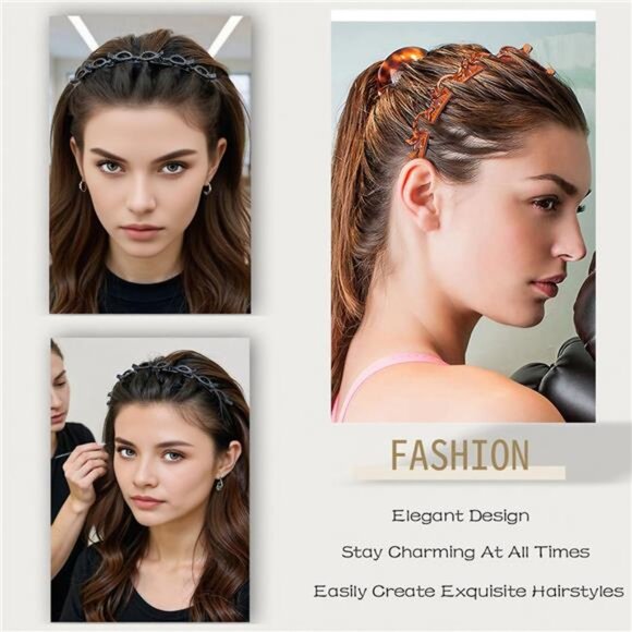 2 Pcs Bangs Hairstyle Hairpin Headband, Professional Weave Bangs Clip - Picture 3 of 6